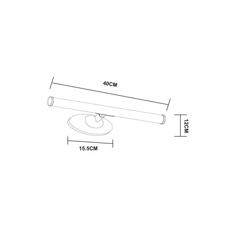 Схема с размерами Arte Lamp A2836AP-1CC