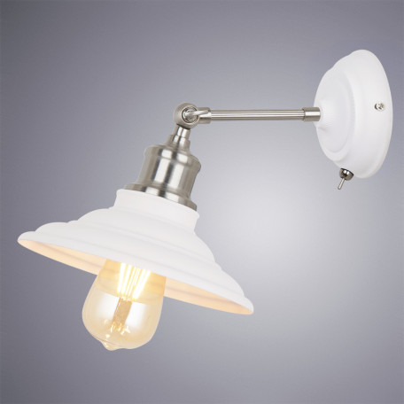 Бра с регулировкой направления света Arte Lamp Lido A5067AP-1WH, 1xE27x60W - миниатюра 2