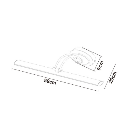 Схема с размерами Arte Lamp A5312AP-1WH