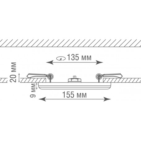 Схема с размерами Donolux DL20091SQ15W1W IP44