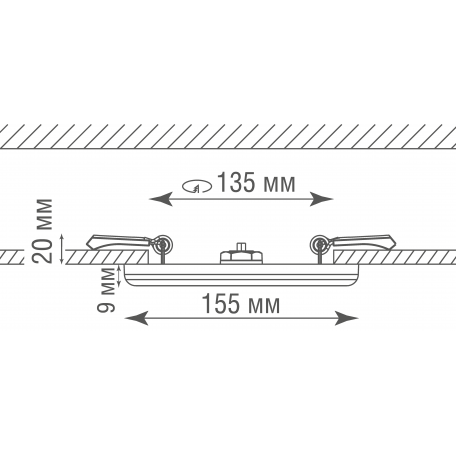 Схема с размерами Donolux DL20091SQ15W1W IP44
