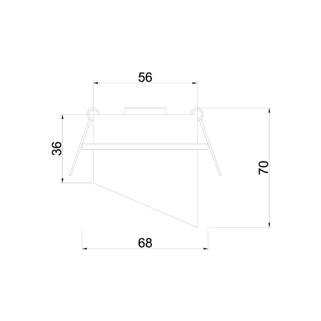 Схема с размерами Maytoni DL044-01-GU10-B