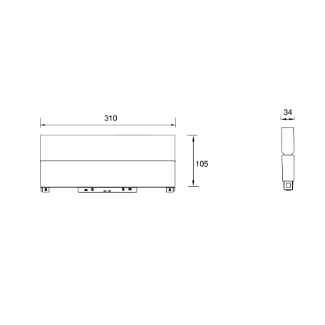 Схема с размерами Maytoni TR075-2-20W3K-B