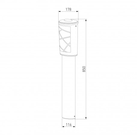 Схема с размерами Elektrostandard a039861