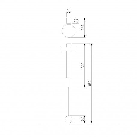 Схема с размерами Elektrostandard a057590