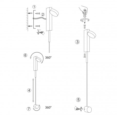 Схема с размерами Elektrostandard a057589