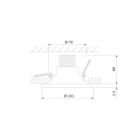 Схема с размерами Elektrostandard a055722