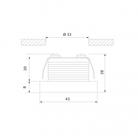 Схема с размерами Elektrostandard a056018