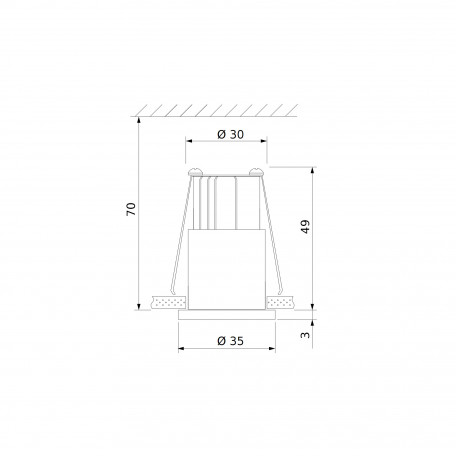 Схема с размерами Elektrostandard a056022