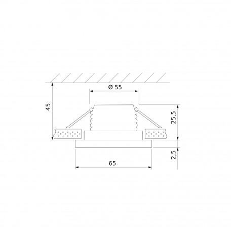 Схема с размерами Elektrostandard a056031