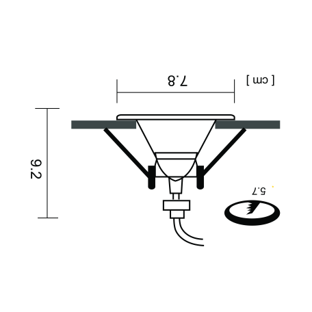 Схема с размерами Arte Lamp A6668PL-1WH