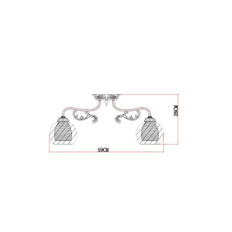 Схема с размерами Arte Lamp A7062PL-5WG