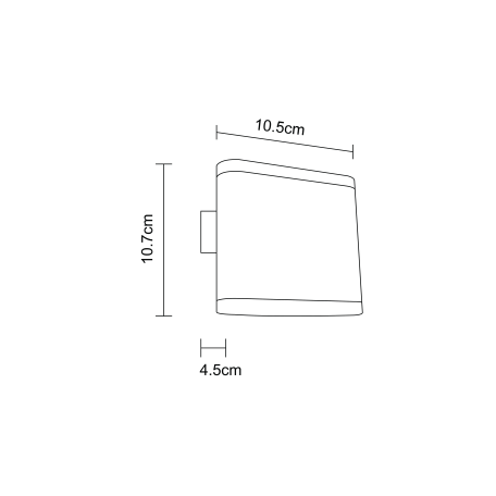 Схема с размерами Arte Lamp A8153AL-2WH