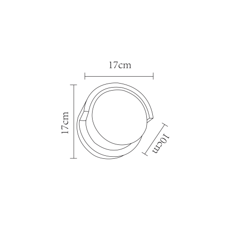 Схема с размерами Arte Lamp A8159AL-1WH