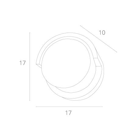 Схема с размерами Arte Lamp A8159AL-1WH