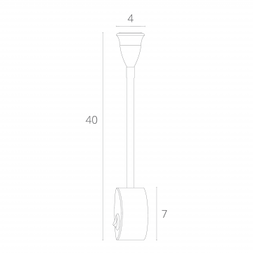 Схема с размерами Arte Lamp A7603AP-1WH