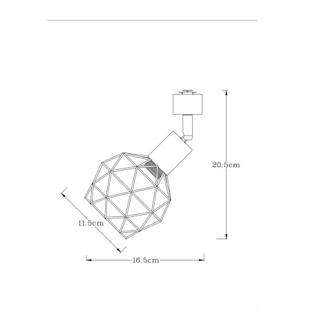 Схема с размерами Arte Lamp A6141PL-1BK