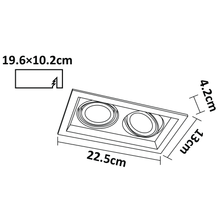 Встраиваемый светильник Arte Lamp Canis A6661PL-2WH, 2xGU10x50W - миниатюра 3