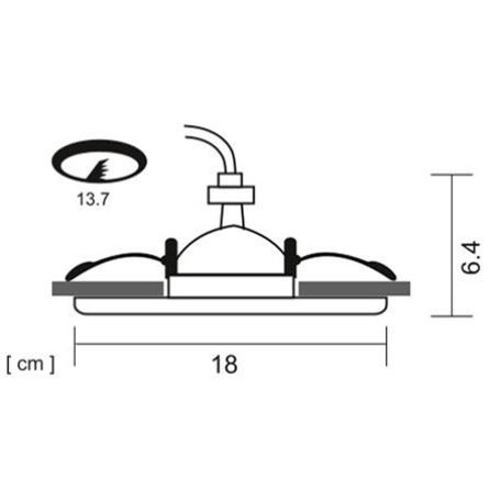 Схема с размерами Arte Lamp A6664PL-1WH