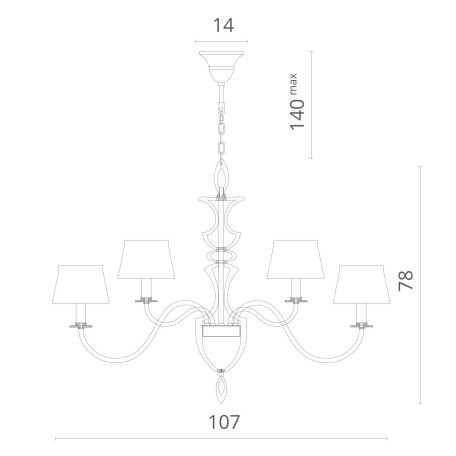 Схема с размерами Divinare 6819/19 SP-12