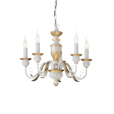 Подвесная люстра Ideal Lux FIRENZE SP5 BIANCO ANTICO 012865, 5xE14x40W