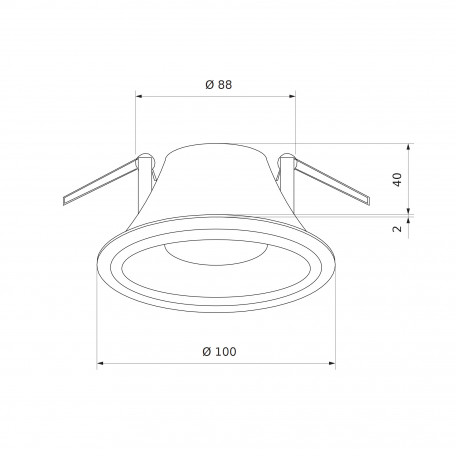 Схема с размерами Elektrostandard a041261