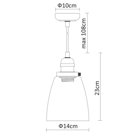 Схема с размерами Arte Lamp A9387SP-1CC