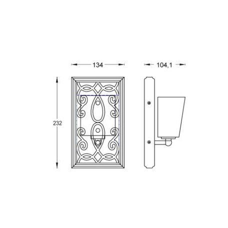 Схема с размерами Vele Luce VL4164W01