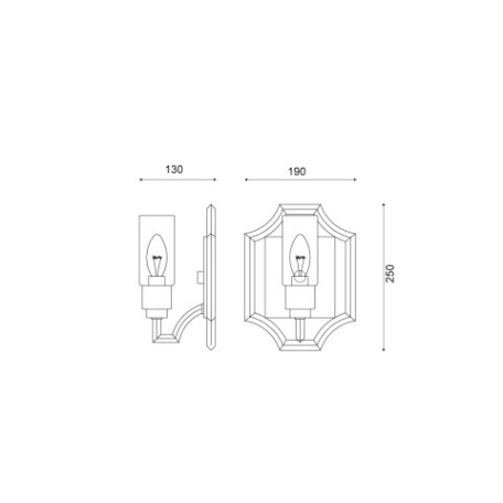 Схема с размерами Vele Luce VL4214W01