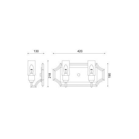 Схема с размерами Vele Luce VL4214W02