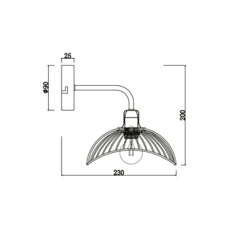 Схема с размерами Vele Luce VL5384W01