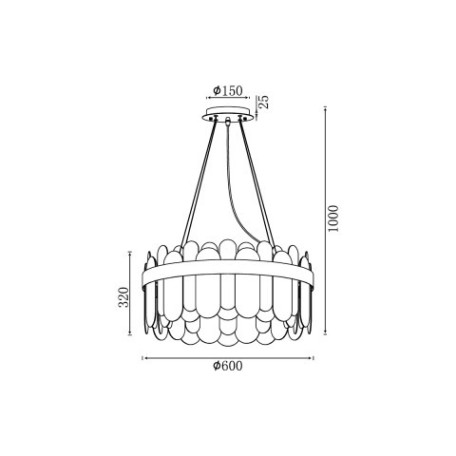 Схема с размерами Vele Luce VL3195P12