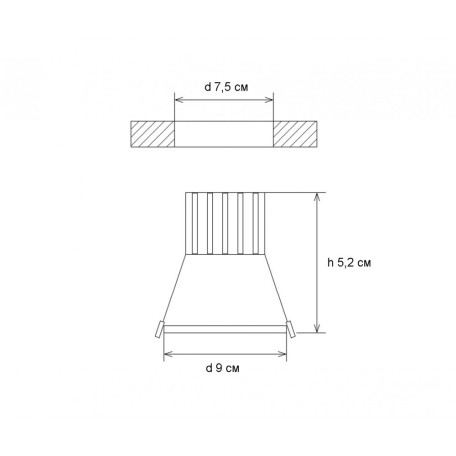 Схема с размерами Kink Light 2140,01