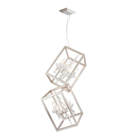 Подвесная люстра Lucia Tucci Illuminazione INESSA 3850.8 silver, 8xE14x60W