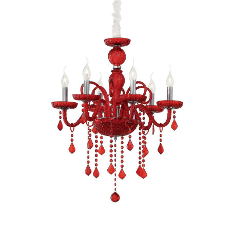 Подвесная люстра Ideal Lux GIUDECCA SP6 ROSSO 027418, 6xE14x40W