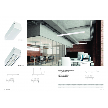 Потолочный светодиодный светильник Nowodvorski Office LED 9360, LED 43W 4000K 4800lm, темно-серый, металл - миниатюра 2