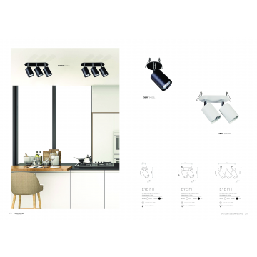 Встраиваемый светильник Nowodvorski Eye Fit 9397, 3xGU10x35W, черный, металл - миниатюра 2