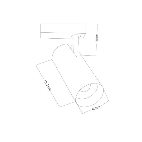 Схема с размерами Arte Lamp A2665PL-1WH