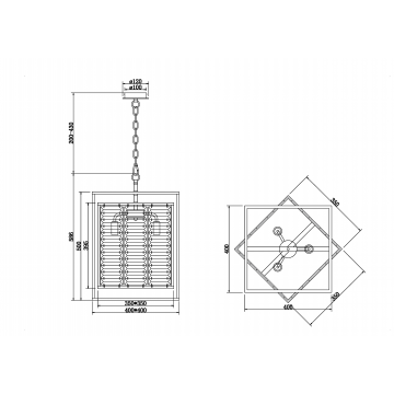 Схема с размерами Maytoni MOD060PL-04CH