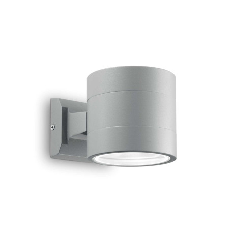 Настенный светильник Ideal Lux SNIF ROUND AP1 GRIGIO 061474, IP54, 1xG9x40W, серый, металл, стекло - миниатюра 1