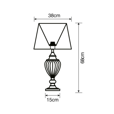 Схема с размерами Arte Lamp A3752LT-1BR