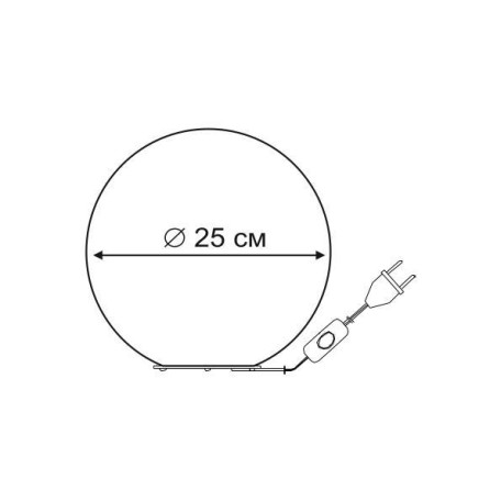 Схема с размерами Arte Lamp A6025LT-1WH