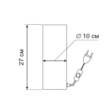 Схема с размерами Arte Lamp A6710LT-1WH