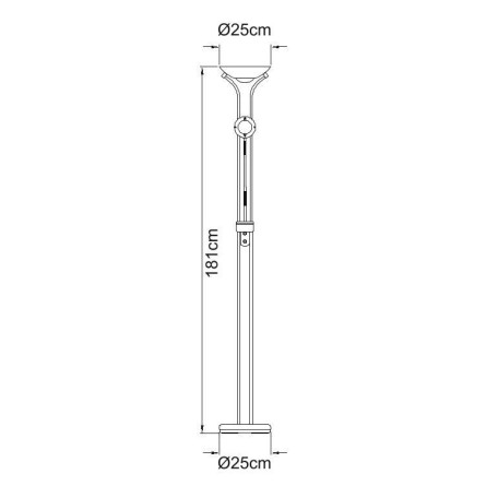 Схема с размерами Arte Lamp A4329PN-2AB