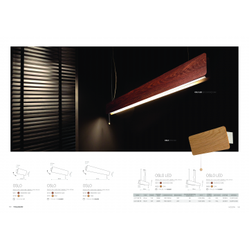 Подвесной светодиодный светильник Nowodvorski Oslo 9315, LED 16W 1400~1500lm, белый, коричневый, металл, дерево - миниатюра 2